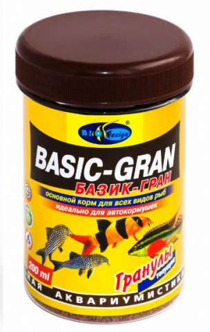 Корм для рыб Биодизайн Базис-Гран гранулы универсальный, уп. 200 мл