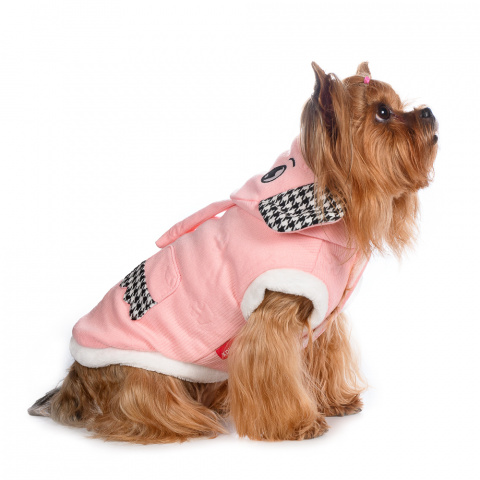 Толстовка для собак M розовый (унисекс)