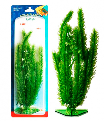 Растение для аквариума Клуб Мосс с грузом зеленое 18 см