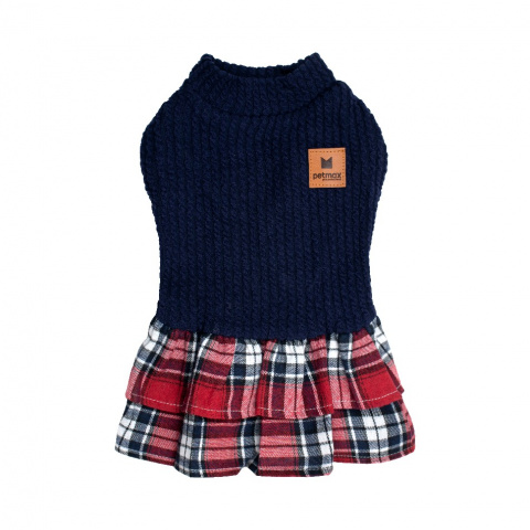 Платье-свитер с юбкой для собак 3XL синий (унисекс) 2