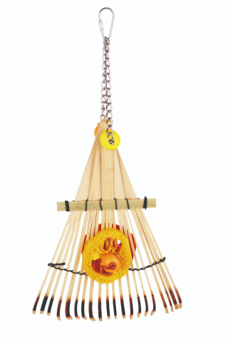 Игрушка для птиц бамбуковые грабли, 25см