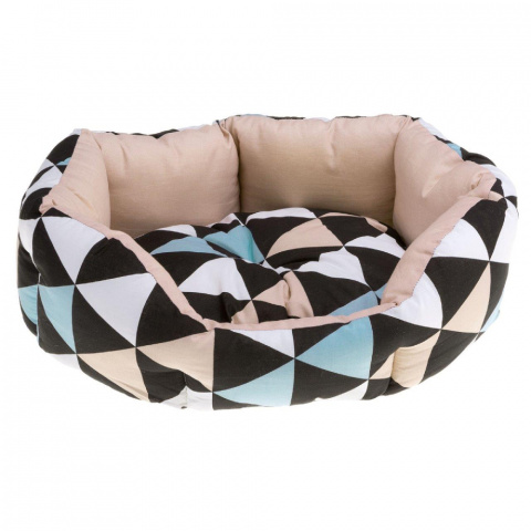 Подушка с бортами для кошек и собак мелких пород Domino 45, 40х44х16 см, цвет в ассортименте 3
