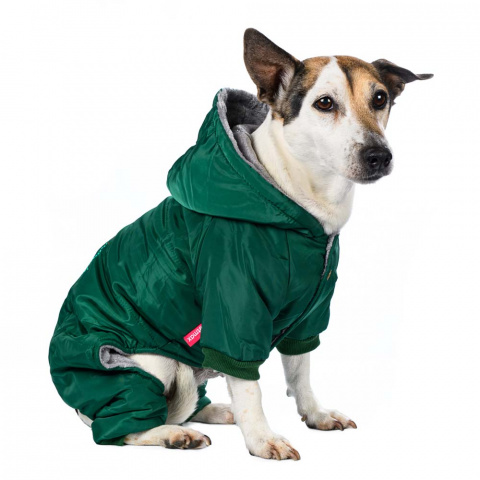 Комбинезон с капюшоном для собак XL зеленый (унисекс) 8
