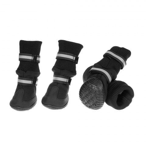 Ботинки высокие на липучках для собак мелких пород XS черный (унисекс),цвет Черный, цены, купить в интернет-магазине Четыре Лапы с быстройдоставкой