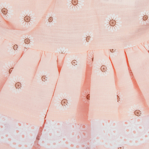 Платье розовое с ромашками 2XL 4