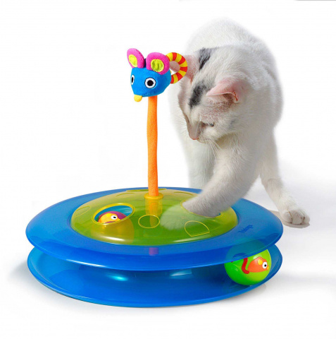 Игрушка для кошек Трек с двумя мячиками (диаметр 30 см)