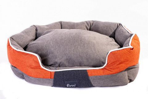 Лежак Кристель для кошек и собак средних пород, 75х60х25 см, кораллово-оранжевый 1