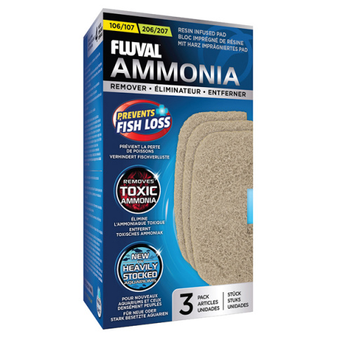 Губка пористая AMMONIA REMOVER с ионообменной смолой для фильтров fluval107/207
