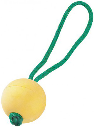 Игрушка для собак Мяч футбольный на веревке, латекс, 33 см