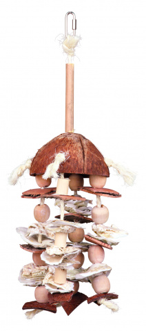 Игрушка для птиц, кокос, 42 см