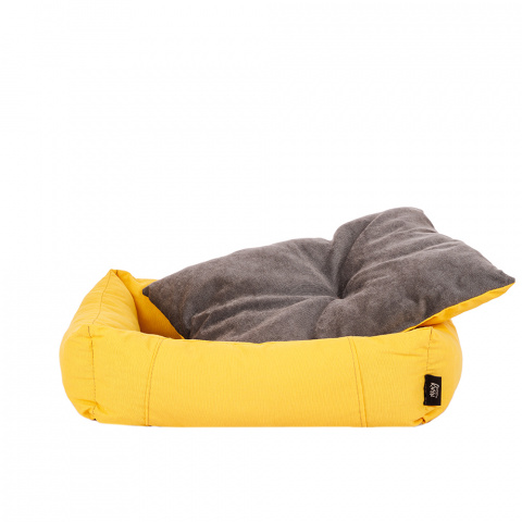 Лежак хлопок 4 для кошек и собак мелких и средних пород, 60х50 см, желтый 4