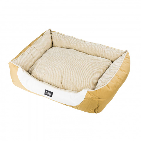 Лежак прямоугольный Лила для кошек и собак мелких пород, 55x45x16 см, зеленый хаки