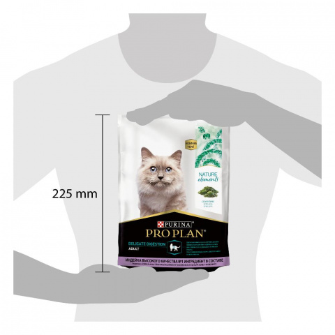 Сухой корм Nature Elements для взрослых кошек с чувствительным пищеварением или особыми предпочтениями в еде, с высоким содержанием индейки, 200 г 3