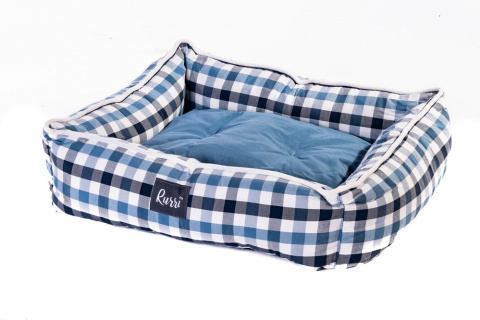 Лежак Кьель для кошек и собак для мелких и средних пород, 63x53x20 см, голубой 1