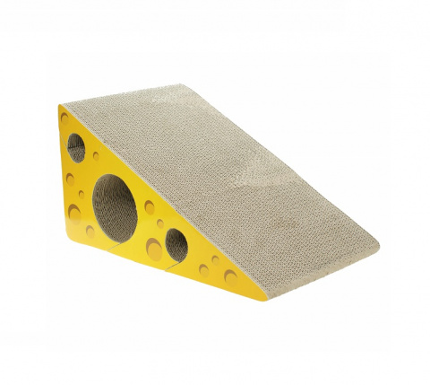 Когтеточка из гофро-картона Кусочек Сыра, 35,6х17,8х18,4 см