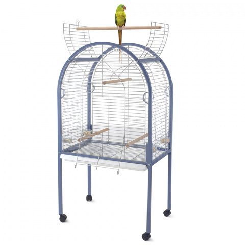 Клетка на колесах для птиц Amanda, 85х54x155 см, пепельно-синяя