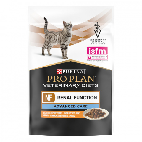 Veterinary Diets NF Renal Function Влажный корм для взрослых кошек для поддержания функции почек при хронической почечной недостаточности (поздняя стадия), с курицей в соусе, 85 гр.