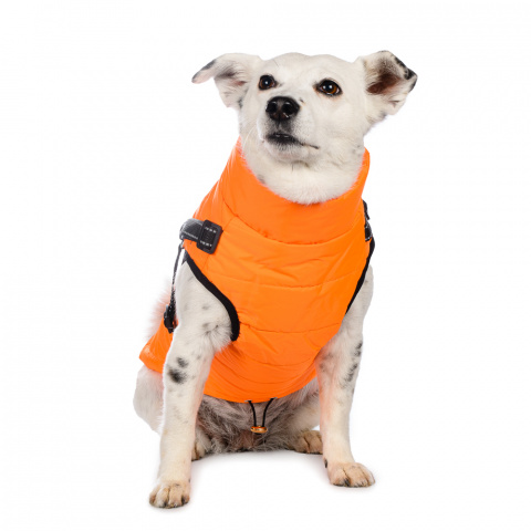 Куртка со шлейкой для собак 3XL желтый (унисекс) 2