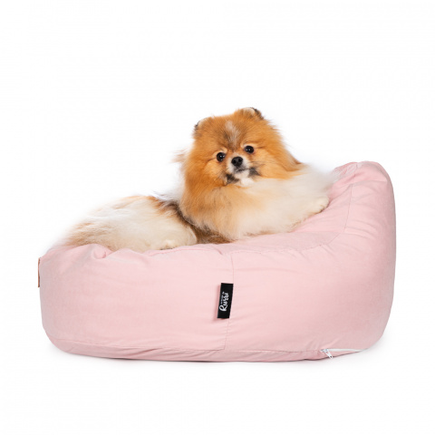 Лежак для кошек и собак мелких пород, 58х58х32 см, розовый