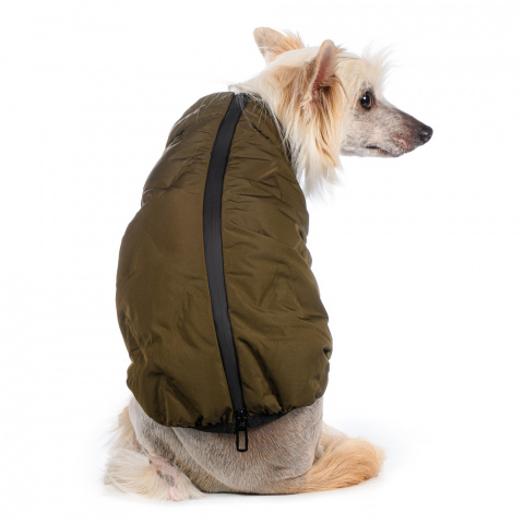 Куртка на молнии для собак L зеленый (унисекс) 2