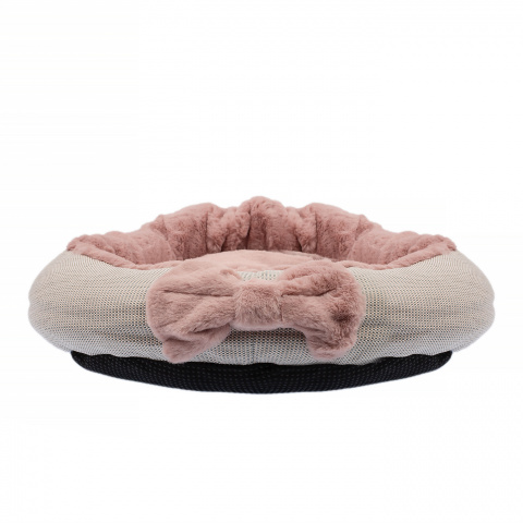 Лежак с ушками 40х40х23 см, розовый 2