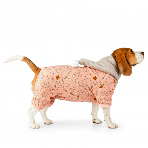 Комбинезон с капюшоном для собак XL оранжевый (девочка) 2