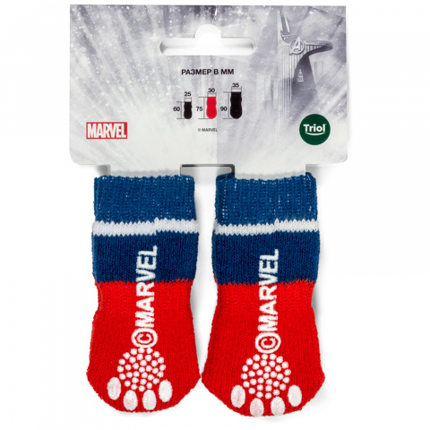 Носки для собак Marvel Капитан Америка M синий (унисекс) 1