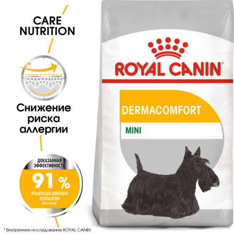 Mini Dermacomfort сухой корм для собак маленьких пород, склонных к кожным раздражениям и зуду, 1кг 3