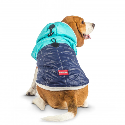 Куртка с капюшоном для собак L синий (унисекс) 2