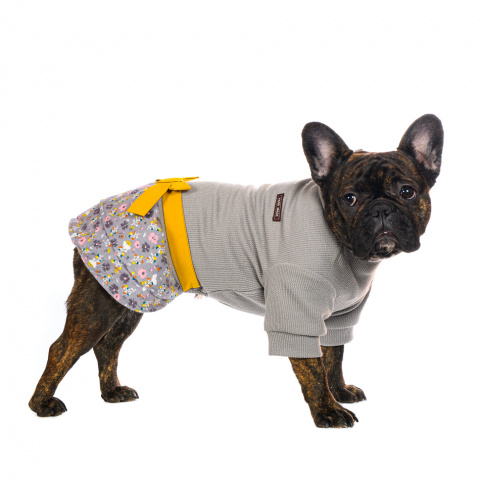 Платье-свитер для собак L серый (девочка) 2