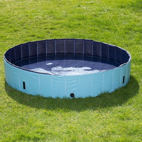 Бассейн для собак, 160x30 см, голубой/синий 1