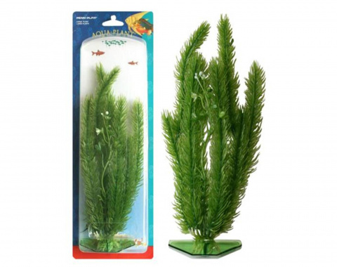 Растение для аквариума Клуб Мосс с грузом зеленое 34 см