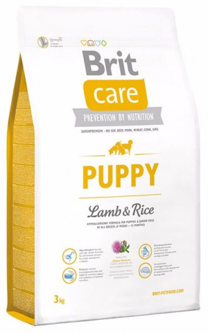 Care Puppy корм для щенков и юниоров всех пород (4 недели - 12 месяцев), с ягненком и рисом, 3 кг