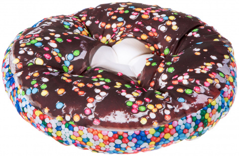 Подушка Choco Donut для кошек и собак мелких и средних пород, 55х55х11 см, цвет в ассортименте