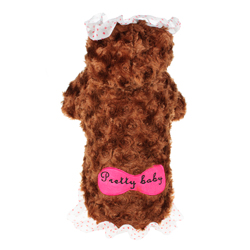 Платье для собак теплое Прэтти Бэйби коричневое