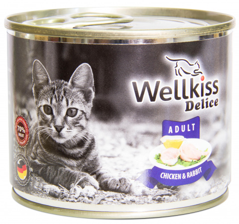 Delice Adult консервированный корм для кошек, с цыпленком и кроликом, 200 г