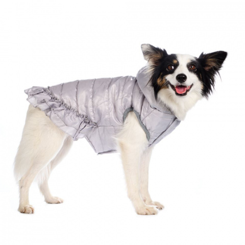 Куртка-платье для собак S серый (девочка)