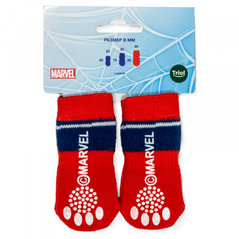 Носки для собак Marvel Человек-паук L красный (унисекс)