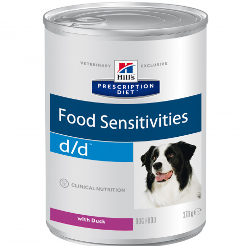Prescription Diet d/d Food Sensitivities влажный корм для собак, с уткой, 370г