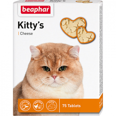 Витамины для кошек с сыром Kittys+Cheese 75т