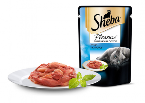 Pleasure Влажный корм (пауч) для кошек, ломтики в соусе со вкусом тунца и лосося, 85 гр. 2
