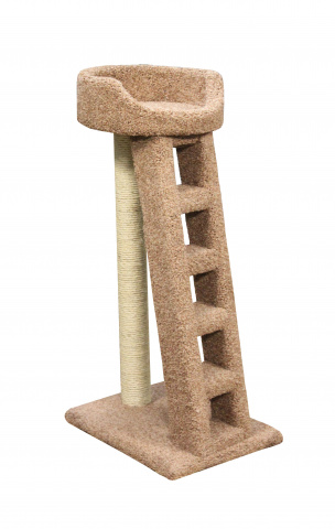 Когтеточка для кошек Лежанка с лестницей греча