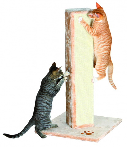 Когтеточка-столбик для кошек Soria квадратной формы, бежевый, 45х80х45 см