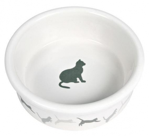 Миска для кошек Кошка с рисунком керамика 11см/0,25л