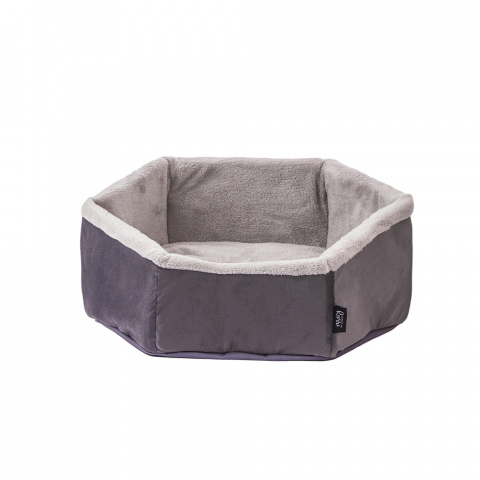 Лежак меховой Софт L для кошек и собак мелких пород, серый