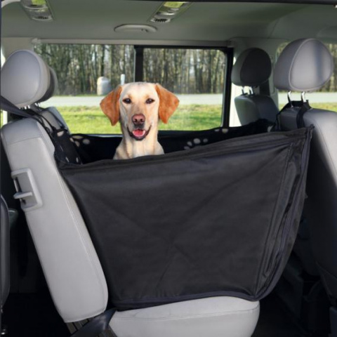 Подстилка в автомобиль с боковыми стенками для собак всех размеров, 65х145см, черная-бежевая