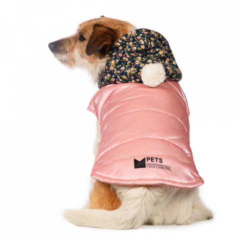 Куртка с капюшоном для собак M розовый (унисекс) 1
