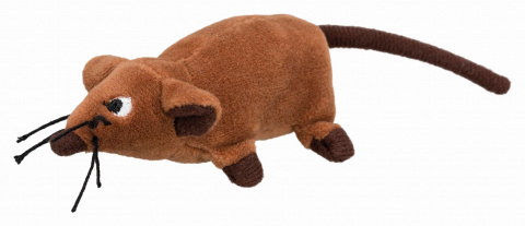 Игрушка для кошек Крыса, плюшевая, 10 см