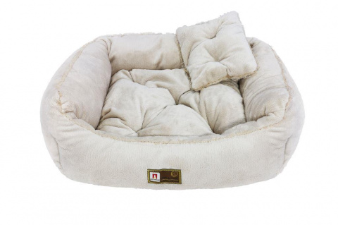 Лежак для кошек и собак 55х50х12см Версаль прямоугольный с дополнительной подушкой,