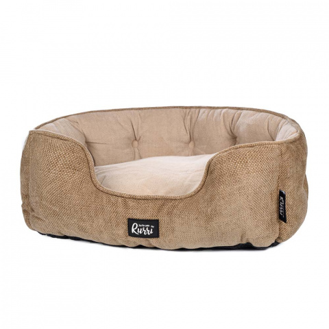 Лежак для собак и кошек мелких пород, 50х46х16 см, бежевый 1